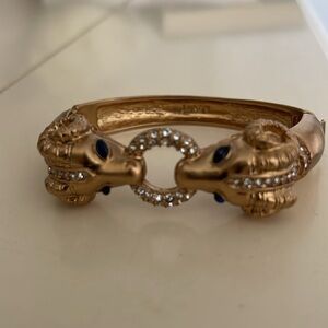 J. Crew rams head bracelet in gold color